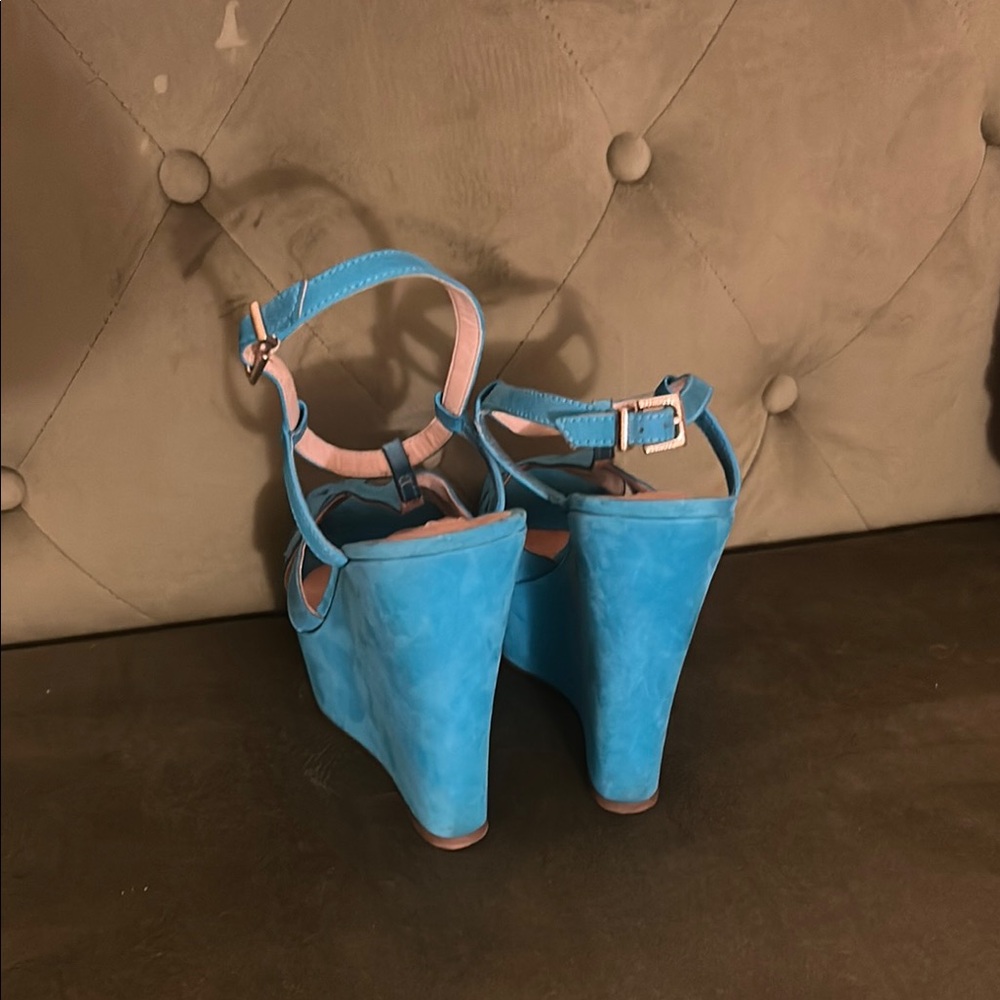 SCHUTZ Blue Heels Elegant Design sz 9 - Picture 4 of 5